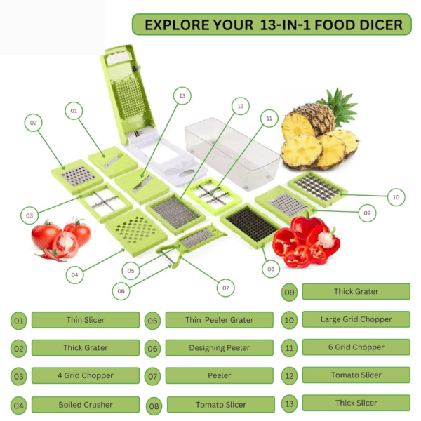 13 in 1 Multipurpose Vegetable Chopper - Image 5
