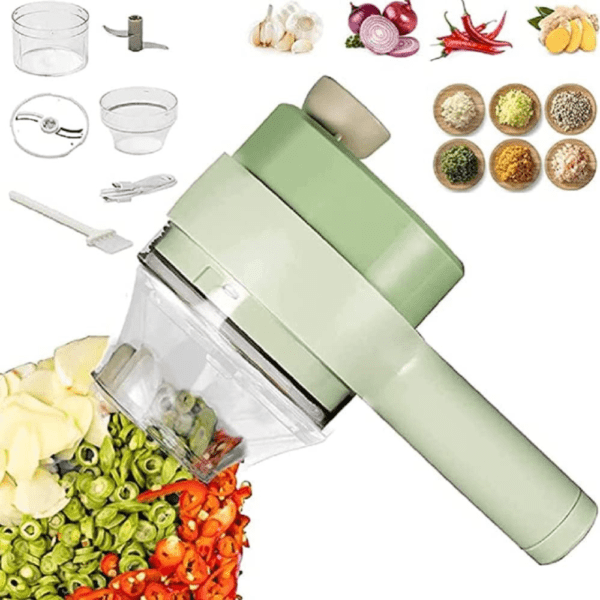 4-in-1 Portable Electric Vegetable Cutter Set