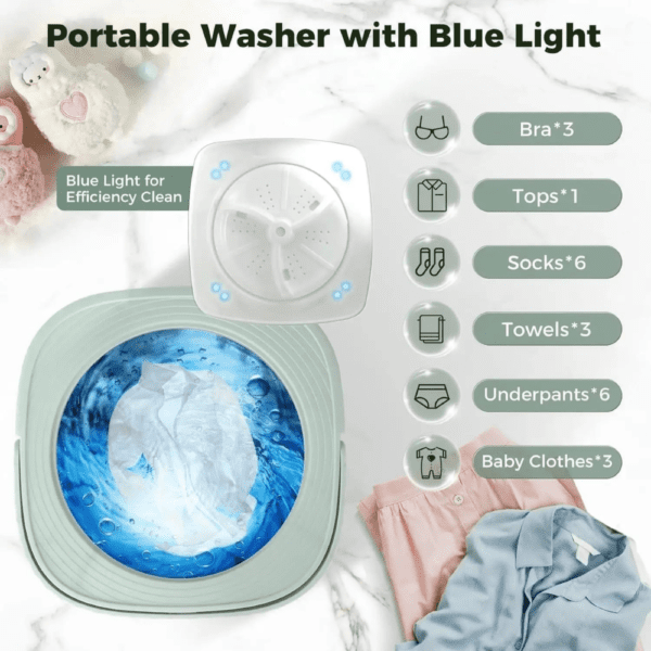 Portable Ultrasonic Mini Washing Machine - Image 4